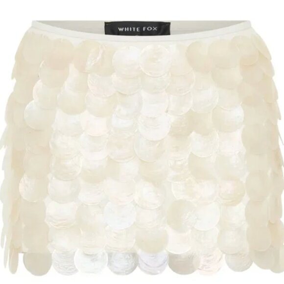 Forgiven Aura Shell Mini Skirt White - Picture 1 of 2